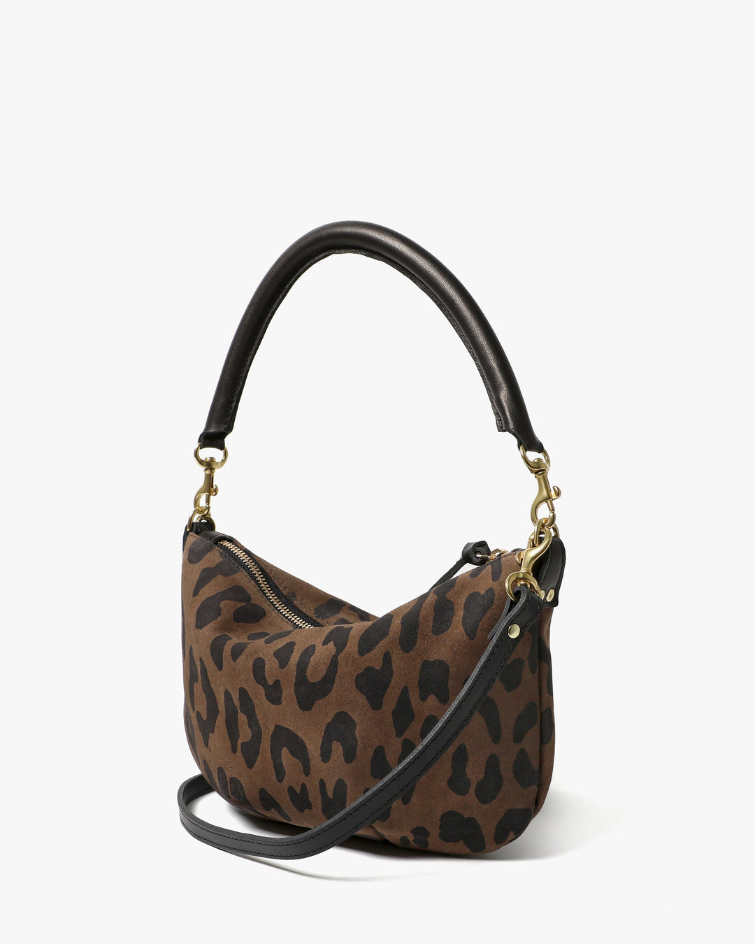 Clare V Petit Moyen Messenger Bag in Pablo Cat Suede available at Barbara Katz