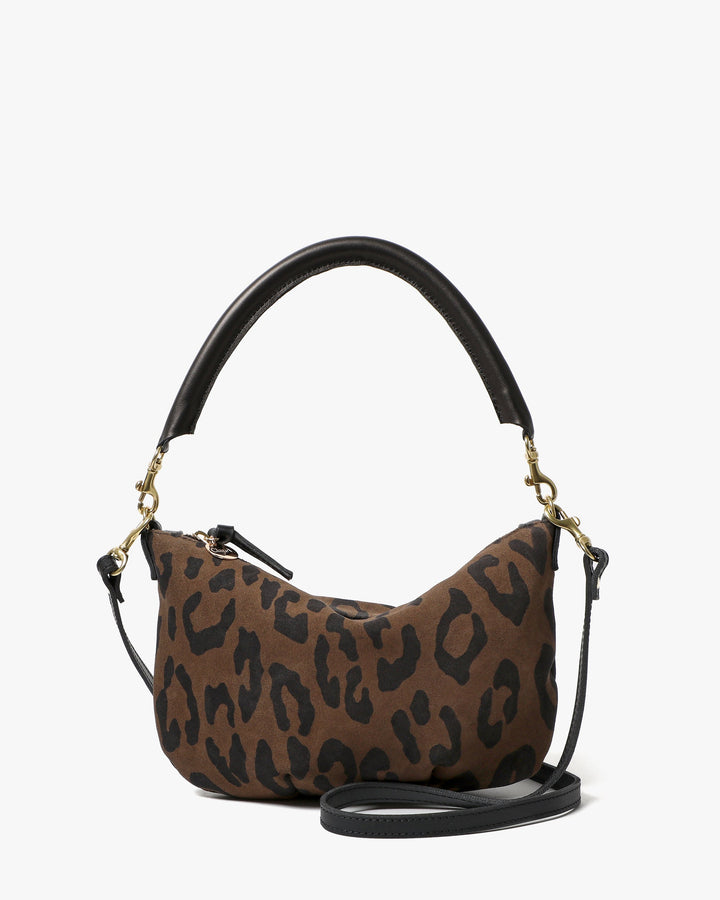 Clare V Petit Moyen Messenger Bag in Pablo Cat Suede available at Barbara Katz