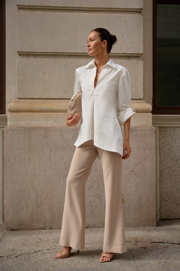 Diomi Tunic Blouse in White available at Barbara Katz