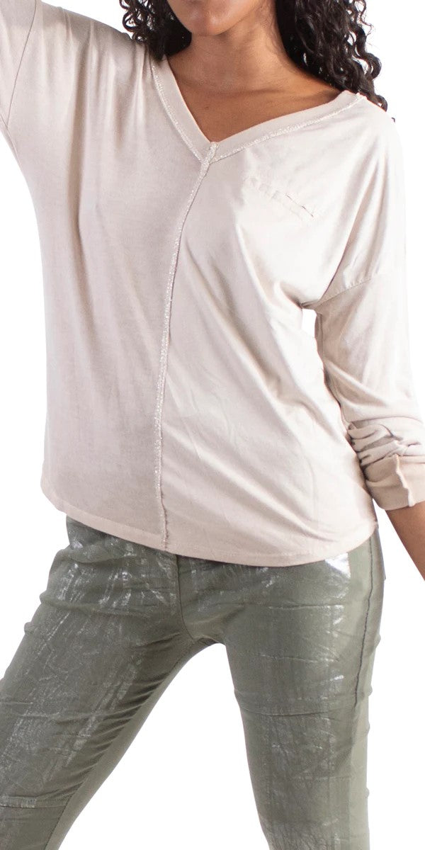 Piamo Two Tone Knit - Beige