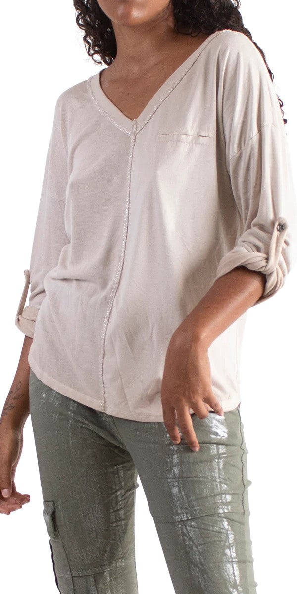 Piamo Two Tone Knit - Beige