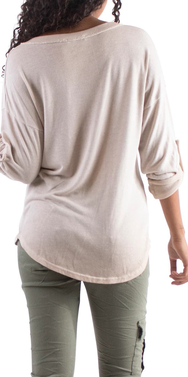 Piamo Two Tone Knit - Beige