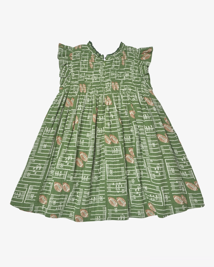 Pink Chicken Girls Stevie Dress in Football Field available at Barbara Katz
