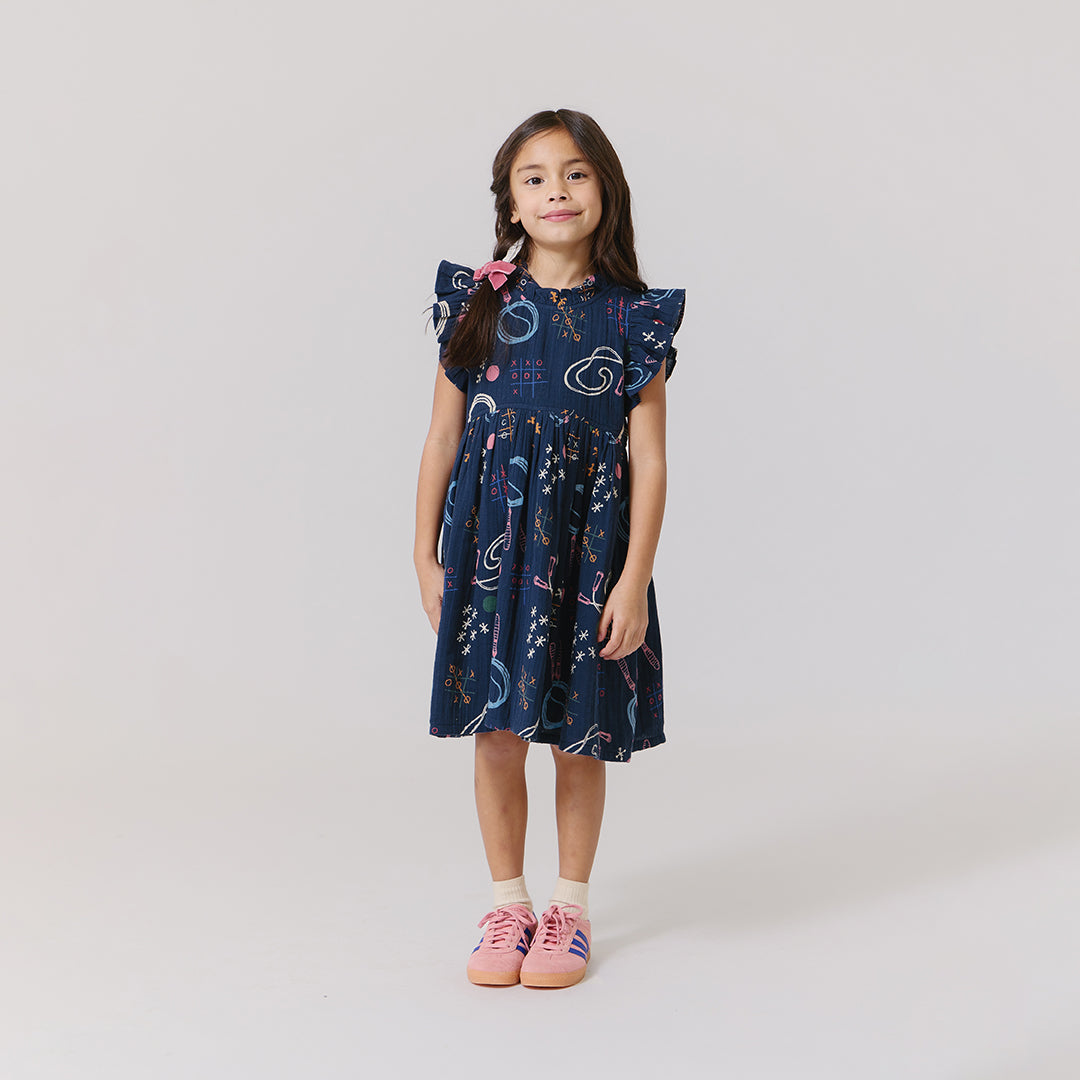 Pink Chicken Girls Jennifer Dress in Tic Tac Toe available at Barbara Katz