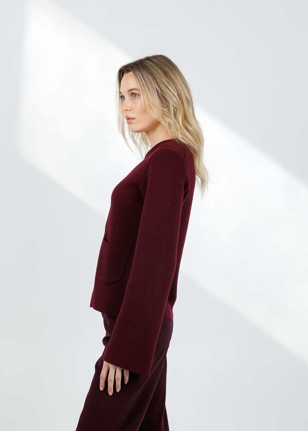 Pistola Aeron Sweater in Claret available at Barbara Katz