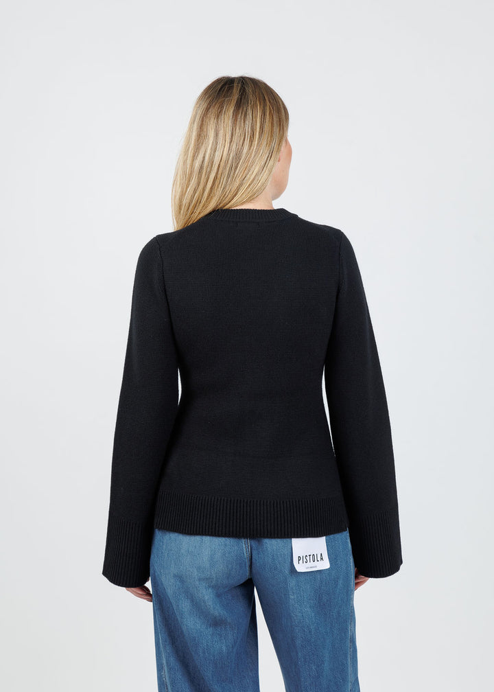 Pistola Dani Sweater Cardigan in Noir available at Barbara Katz