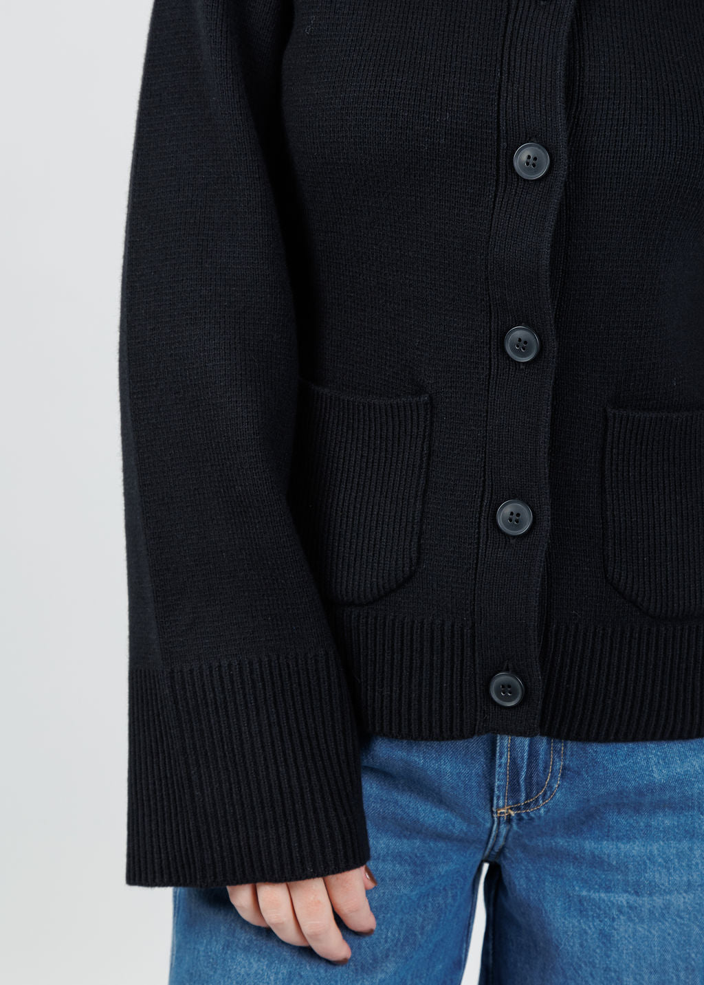 Pistola Dani Sweater Cardigan in Noir available at Barbara Katz