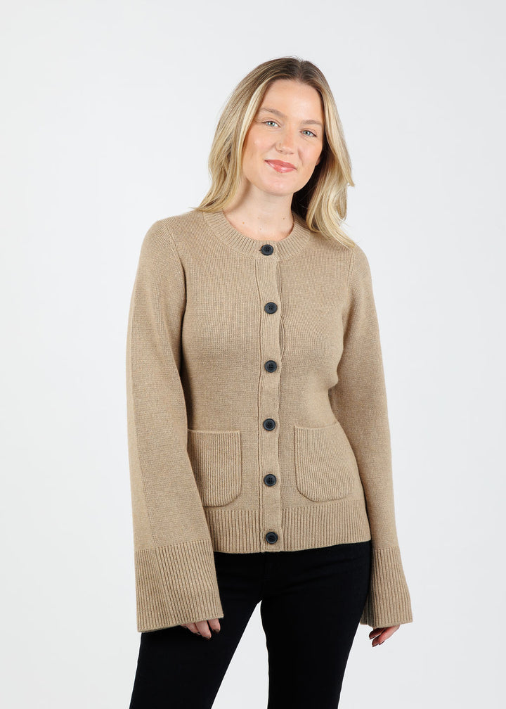 Pistola Dani Sweater Cardigan in Toasted Wheat available at Barbara Katz