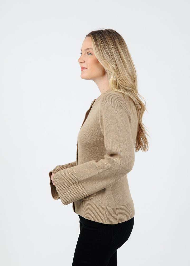 Pistola Dani Sweater Cardigan in Toasted Wheat available at Barbara Katz