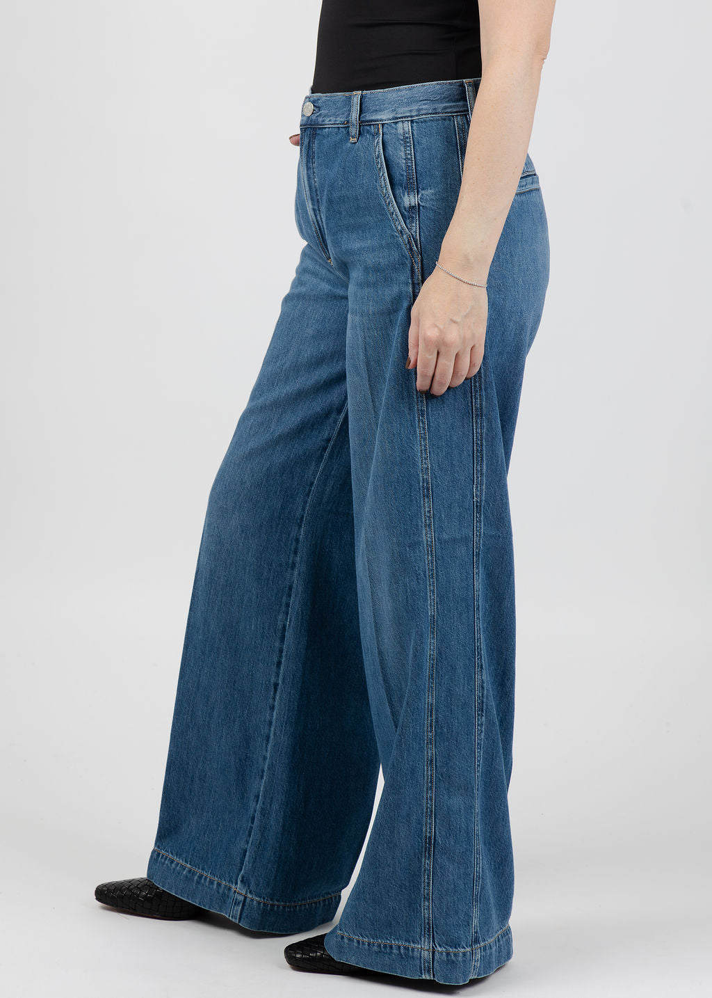 Pistola Jadyn Low Slung Palazzo Jeans in Imagine available at Barbara Katz