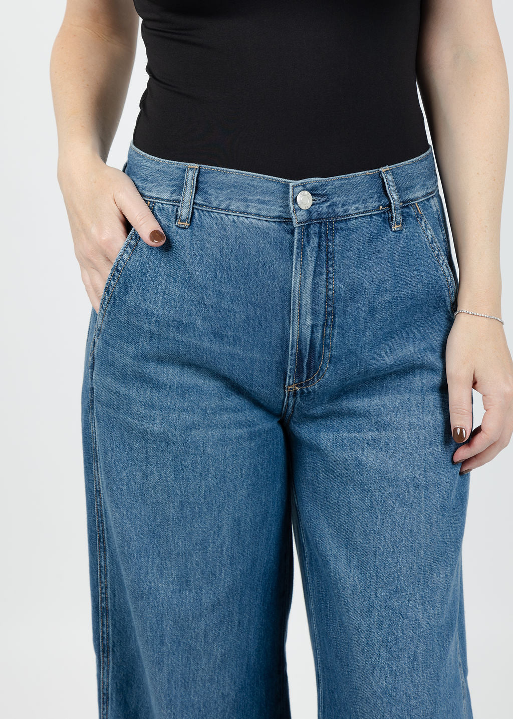 Pistola Jadyn Low Slung Palazzo Jeans in Imagine available at Barbara Katz