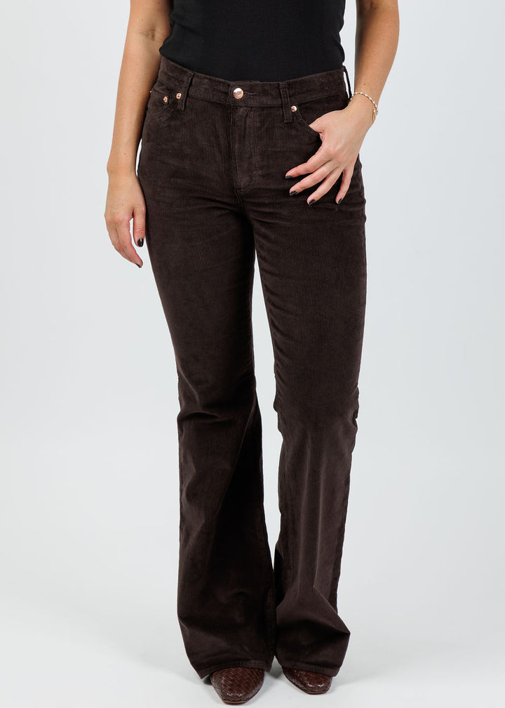 Pistola Kinsley Mid Rise Ultra Flare Jeans in Mocha available at Barbara Katz