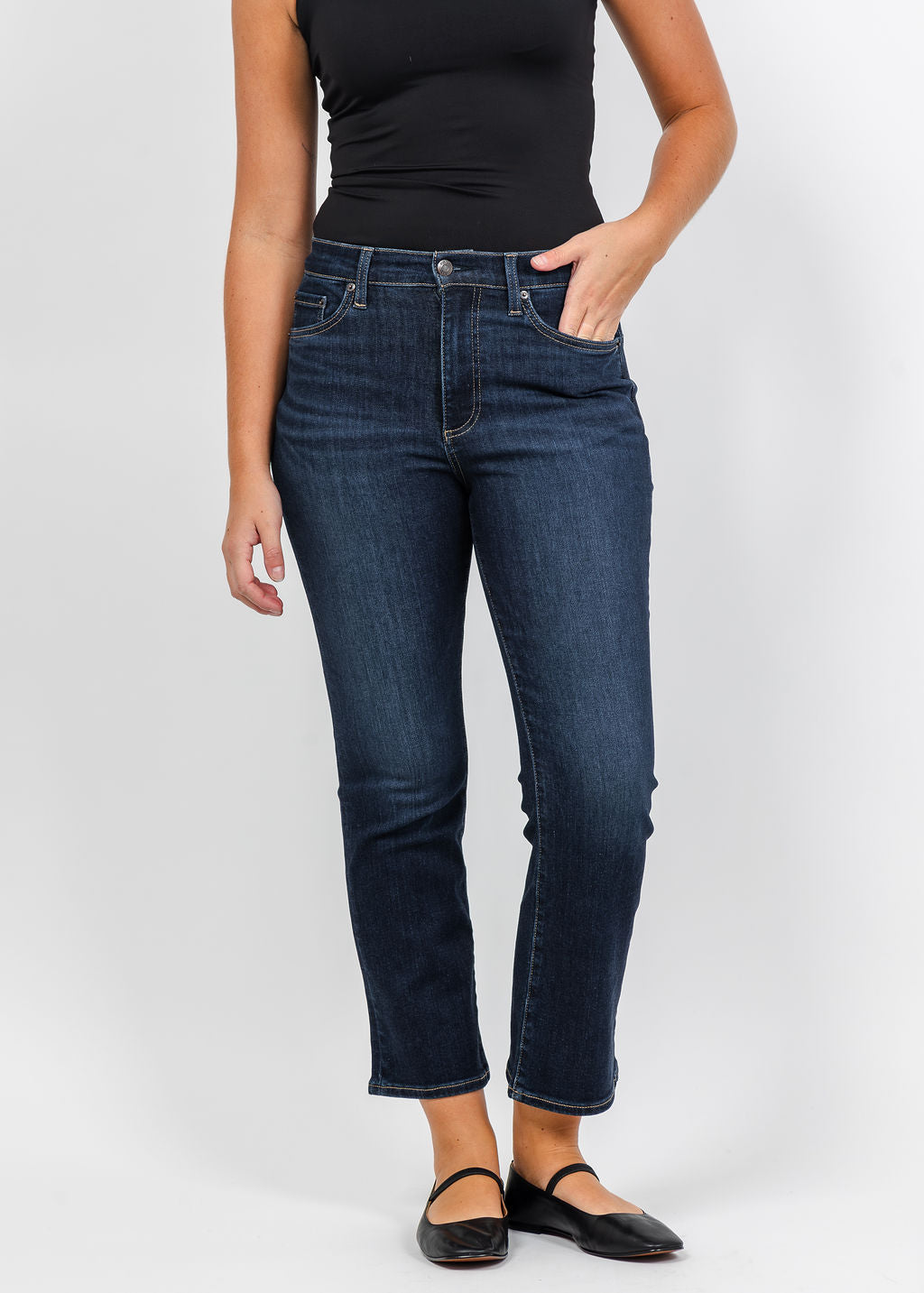 Pistola Lennon High Rise Crop Boot Jeans in Starstruck available at Barbara Katz