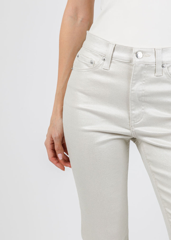 Pistola Lennon High Rise Crop Boot Pants in Ivory available at Barbara Katz