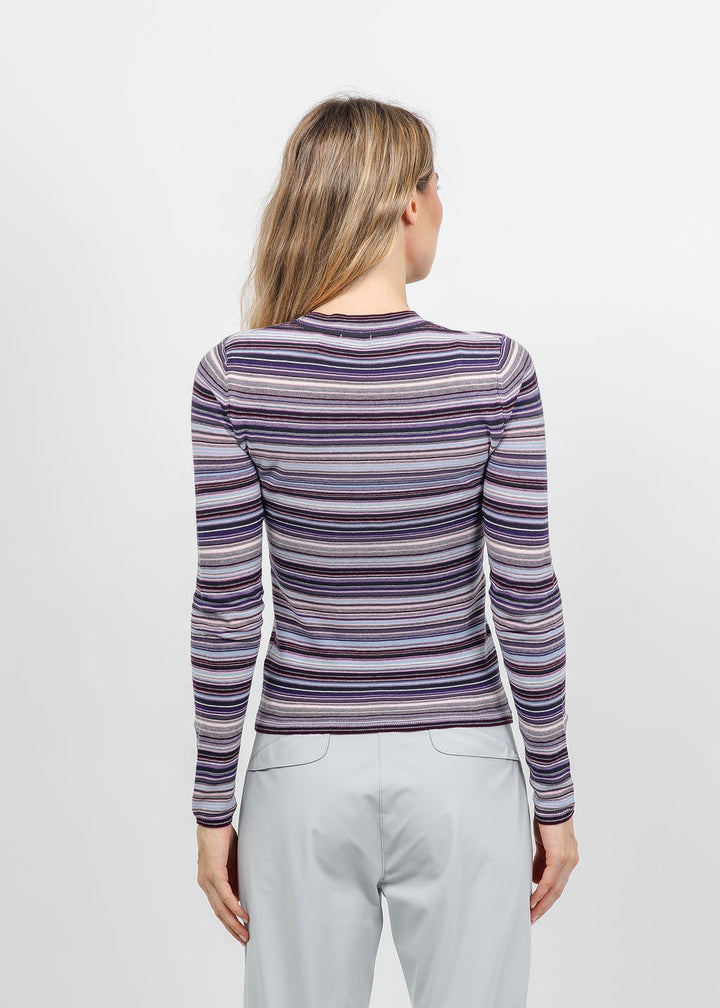 Pistola Madison Long Sleeve Crew Sweater Tee in Lovina Stripe available at Barbara Katz