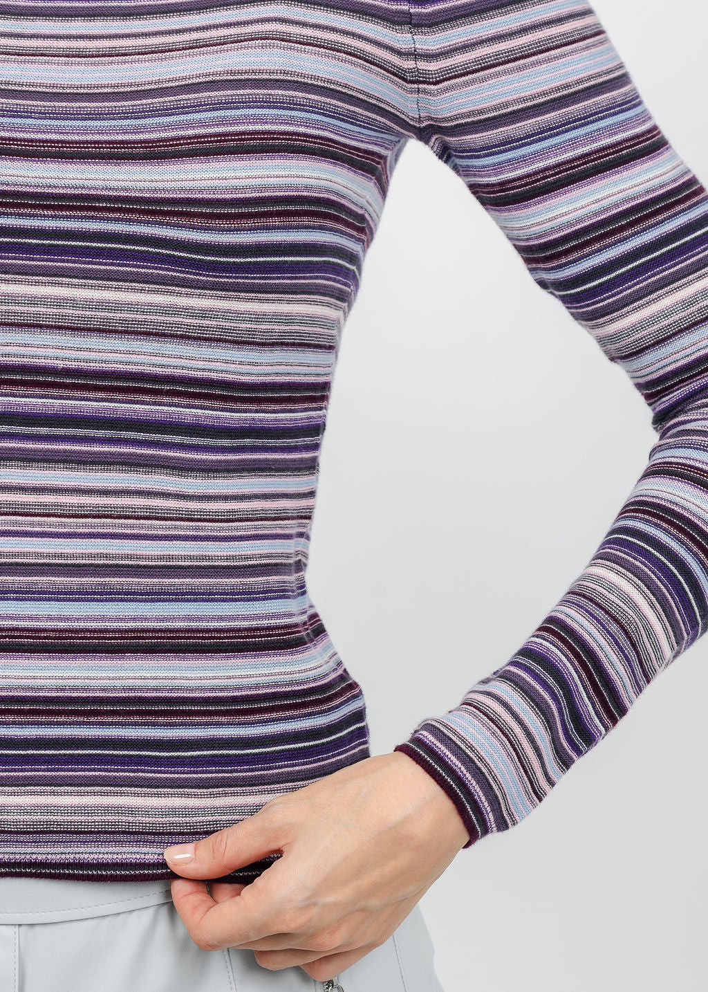 Pistola Madison Long Sleeve Crew Sweater Tee in Lovina Stripe available at Barbara Katz