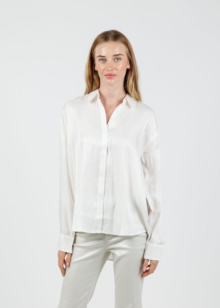 Pistola Tilda Long Sleeve Button-Up Blouse in Ecru available at Barbara Katz