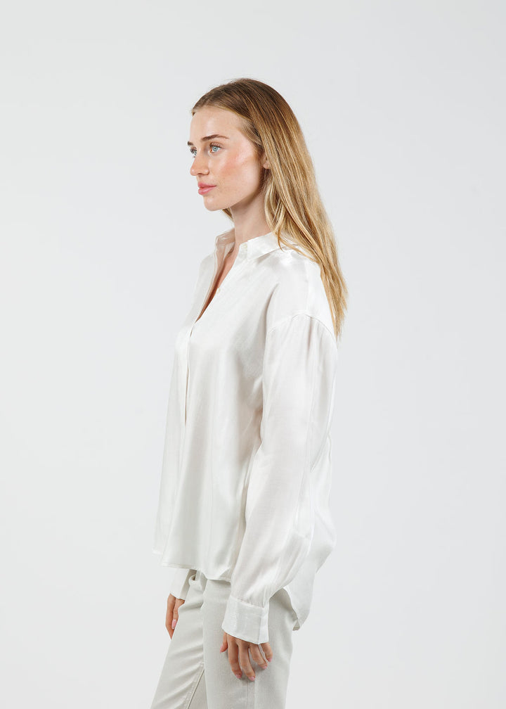 Pistola Tilda Long Sleeve Button-Up Blouse in Ecru available at Barbara Katz