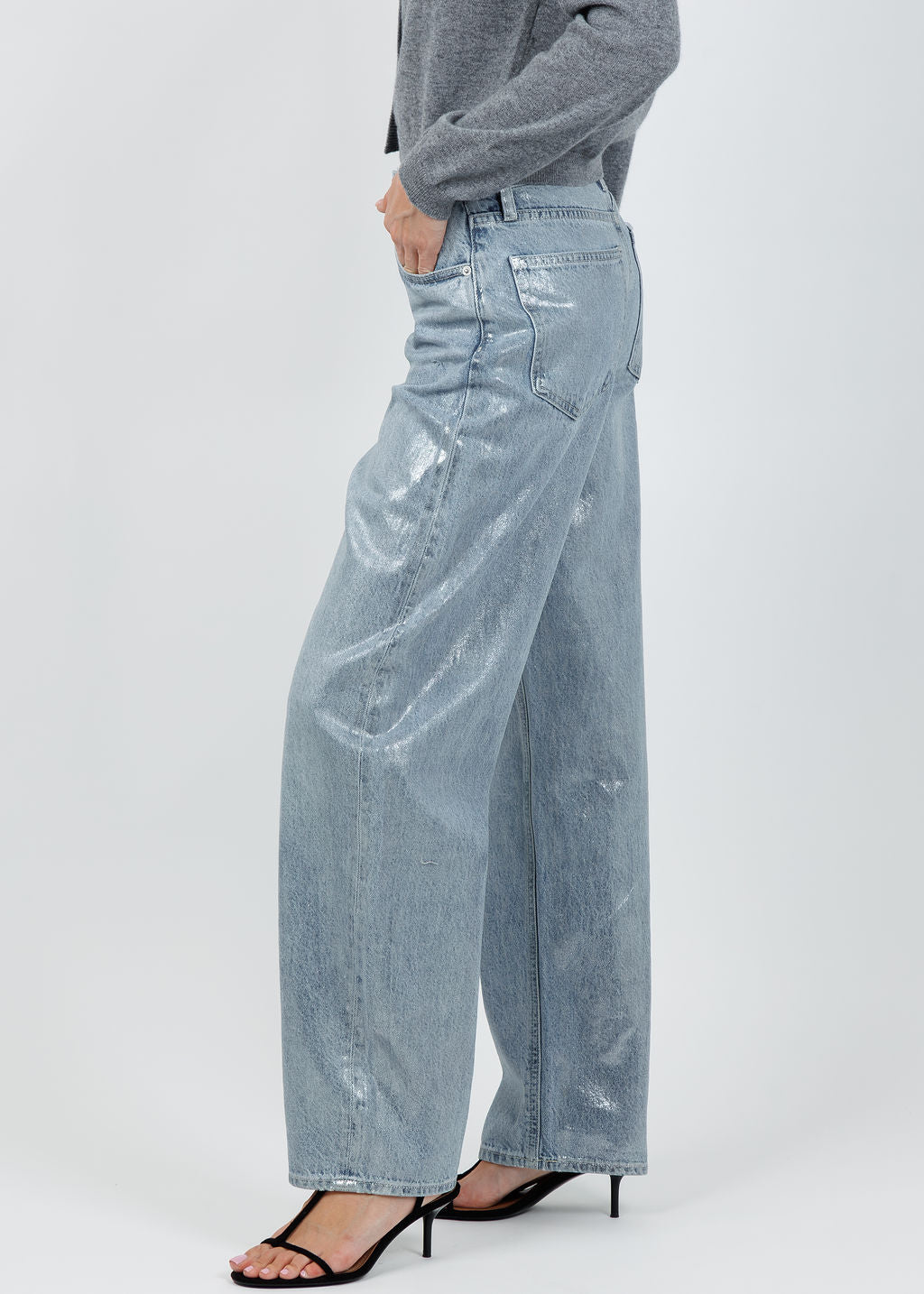 Pistola Wes High Rise Barrel Jeans in Spellbound available at Barbara Katz