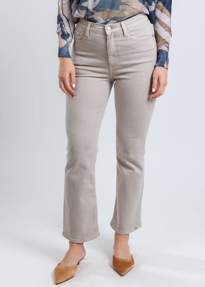 Pistola Denim Lennon High Rise Crop Boot Jeans in Stone available at Barbara Katz