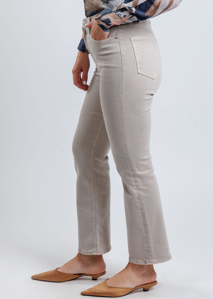 Pistola Lennon Crop Flare Jeans in Stone available at Barbara Katz