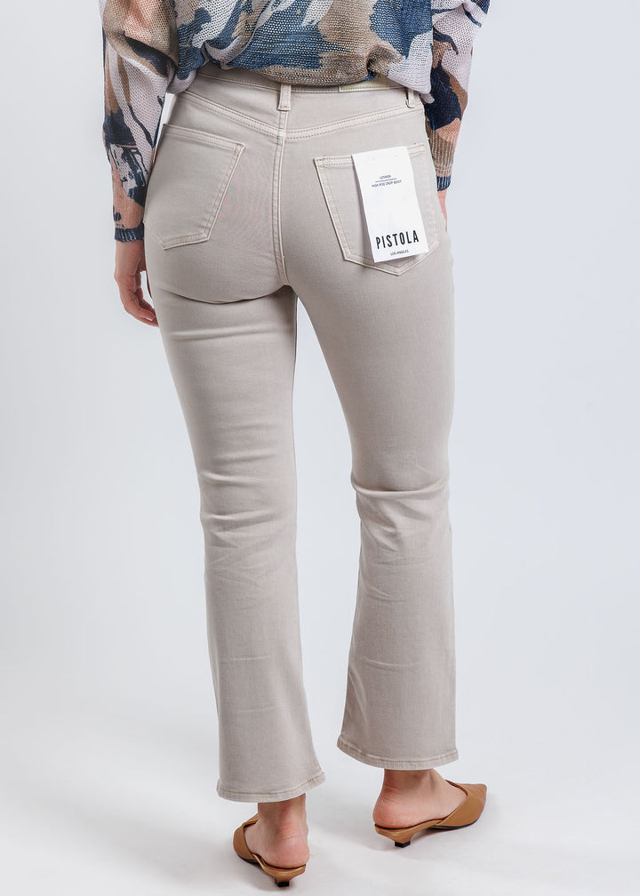 Pistola Lennon Crop Flare Jeans in Stone available at Barbara Katz
