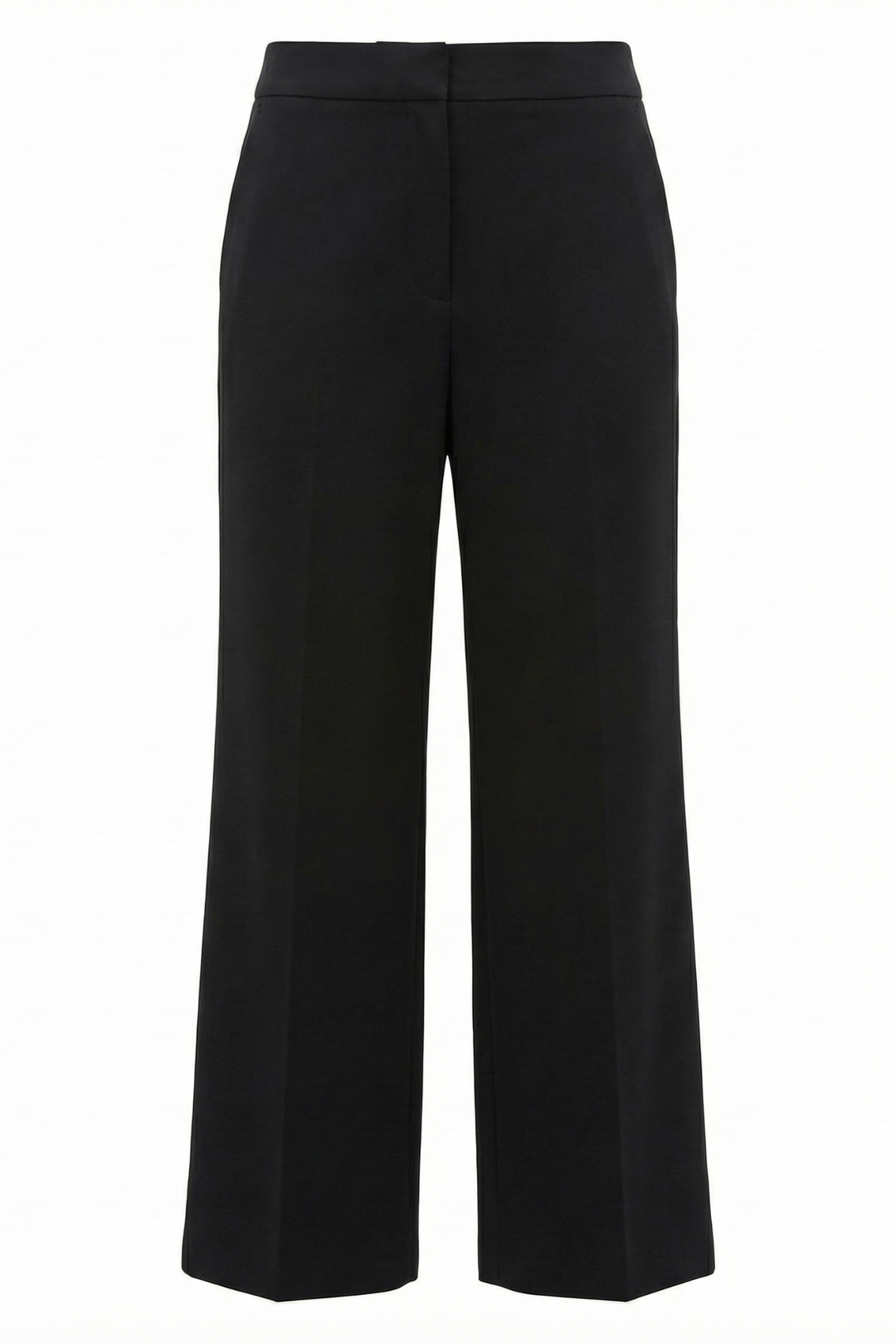 Adroit Atelier Preston Stretch Pin Tuck Ponte Pant With Slant Pockets in Black available at Barbara Katz
