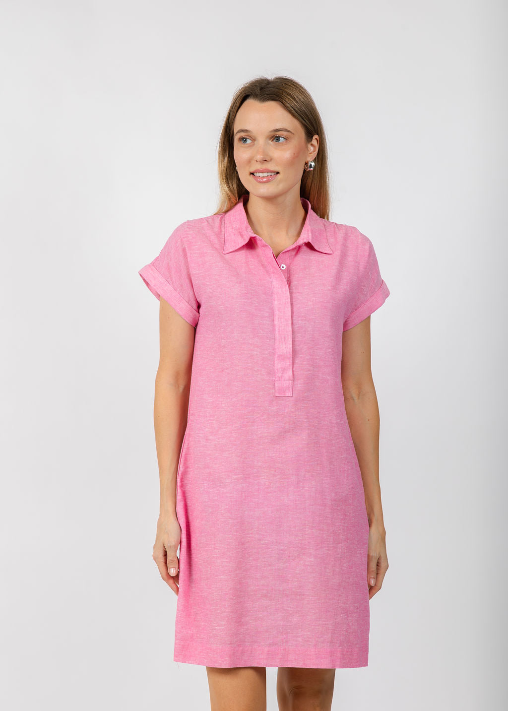 Pure Amici Darcy Linen Dress in Petal available at Barbara Katz