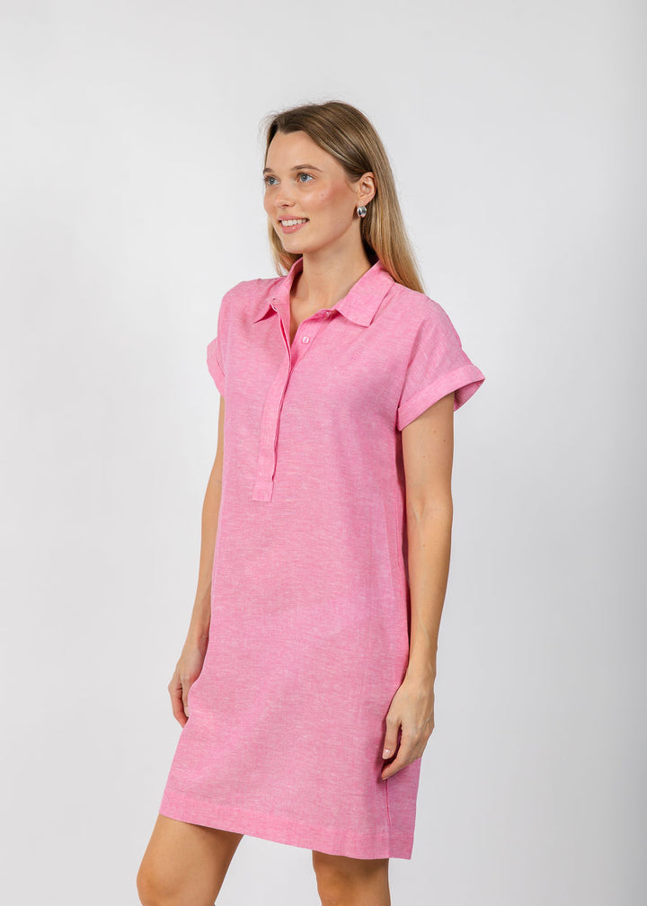 Pure Amici Darcy Linen Dress in Petal available at Barbara Katz