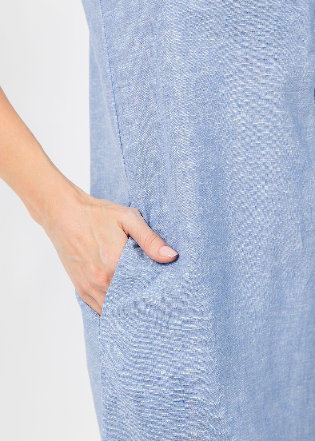 Pure Amici Darcy Linen Dress in Water available at Barbara Katz