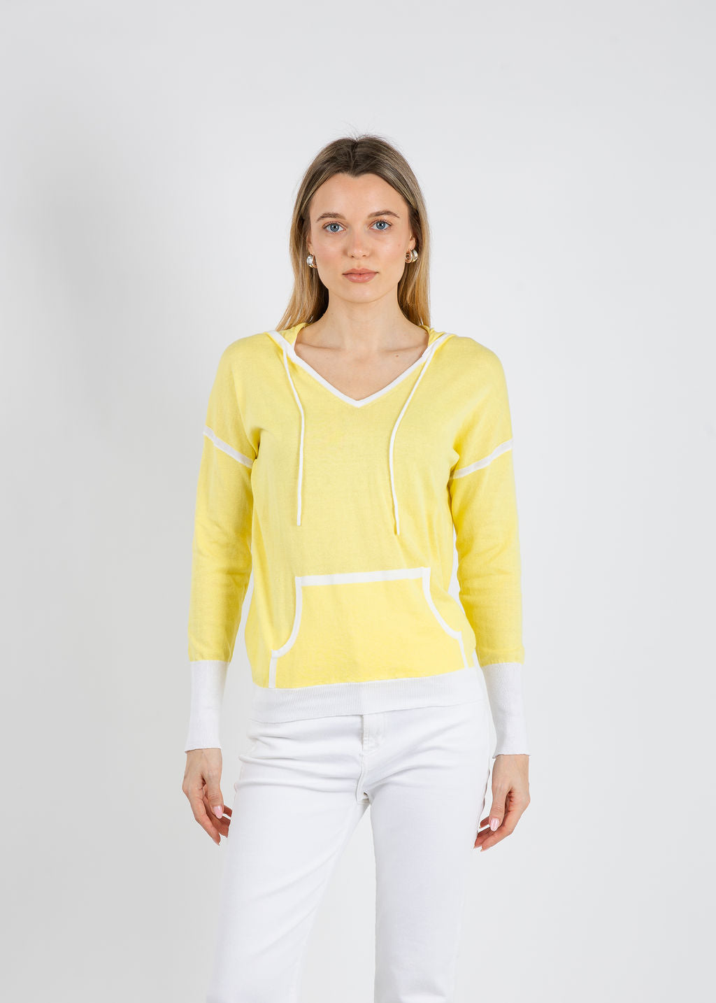 Pure Amici Devi Mesh Hoodie in Sun available at Barbara Katz