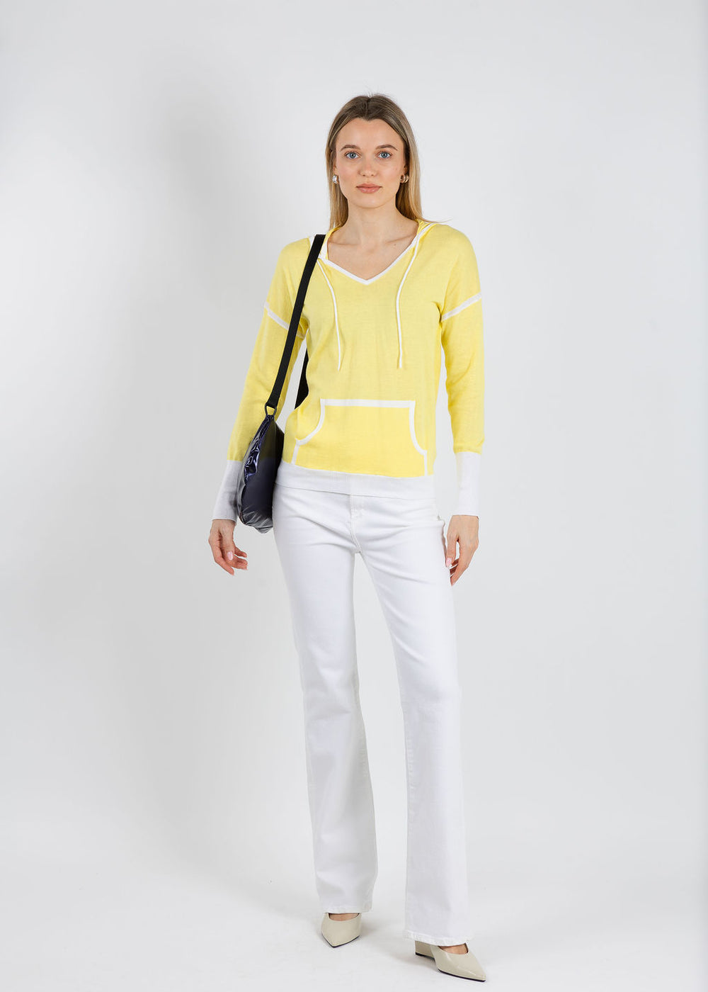 Pure Amici Devi Mesh Hoodie in Sun available at Barbara Katz