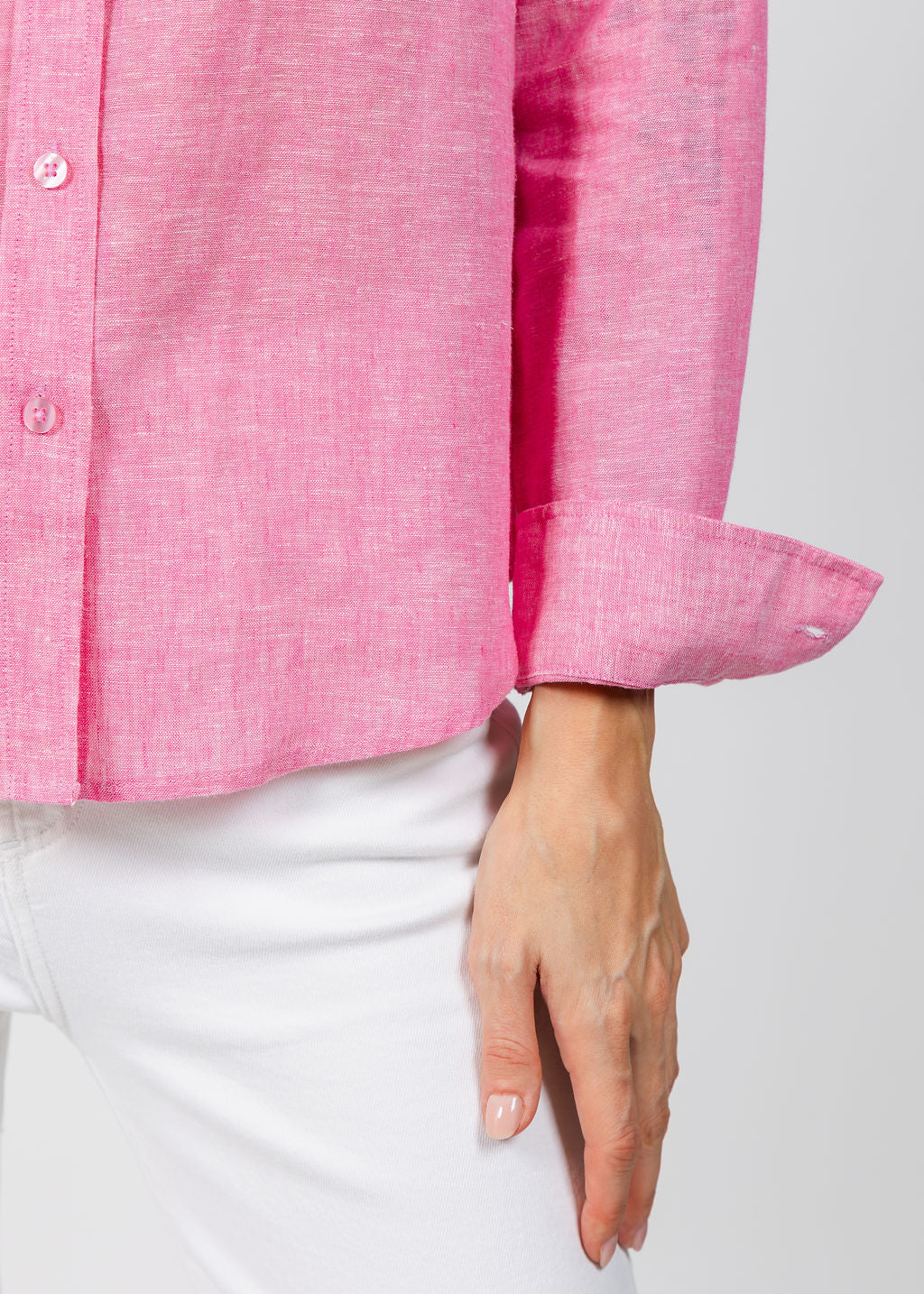 Jaime Pocket Linen Shirt - Petal