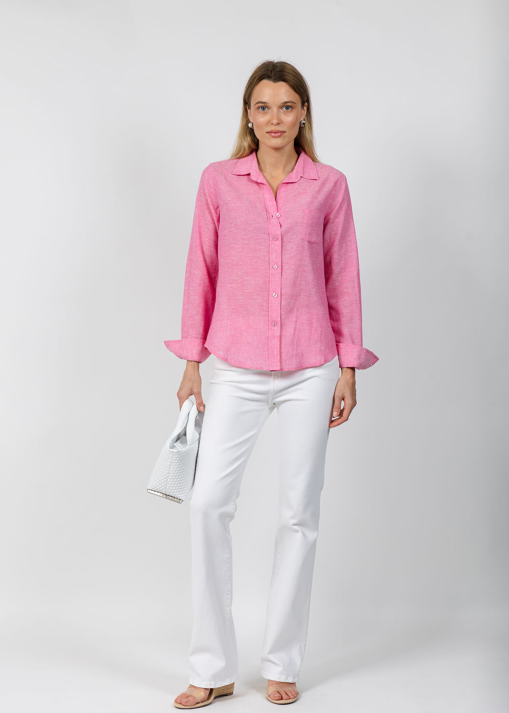 Jaime Pocket Linen Shirt - Petal
