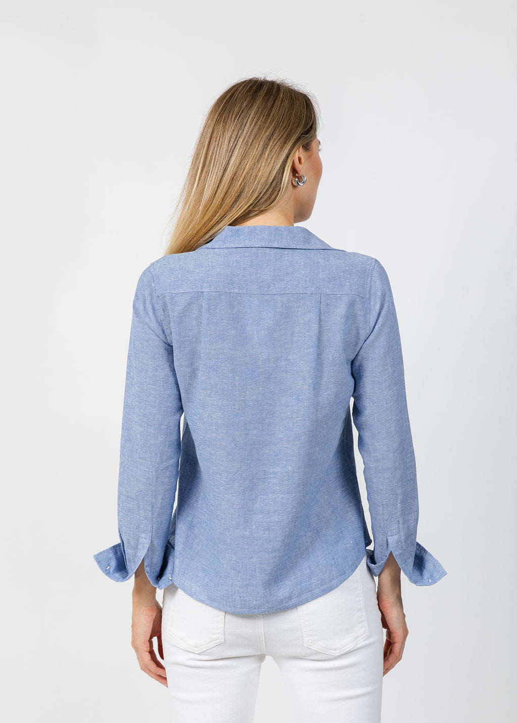 Jaime Pocket Linen Shirt - Water