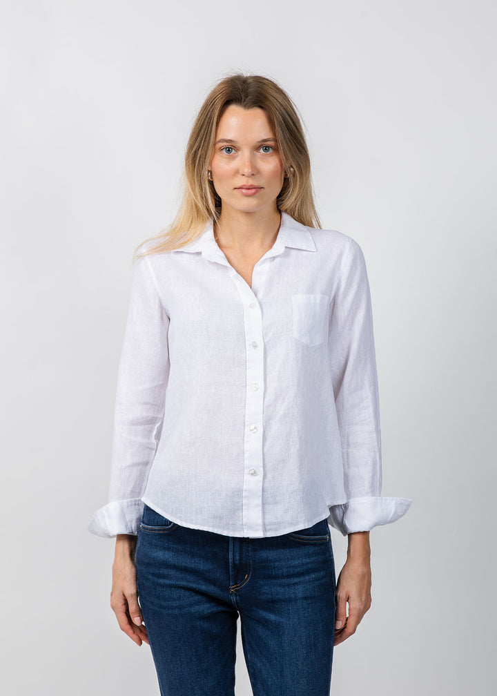 Jaime Pocket Linen Shirt - White