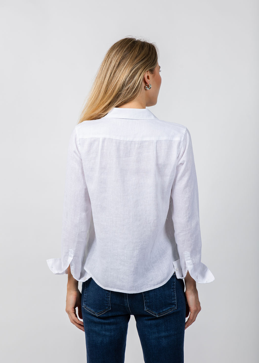 Jaime Pocket Linen Shirt - White