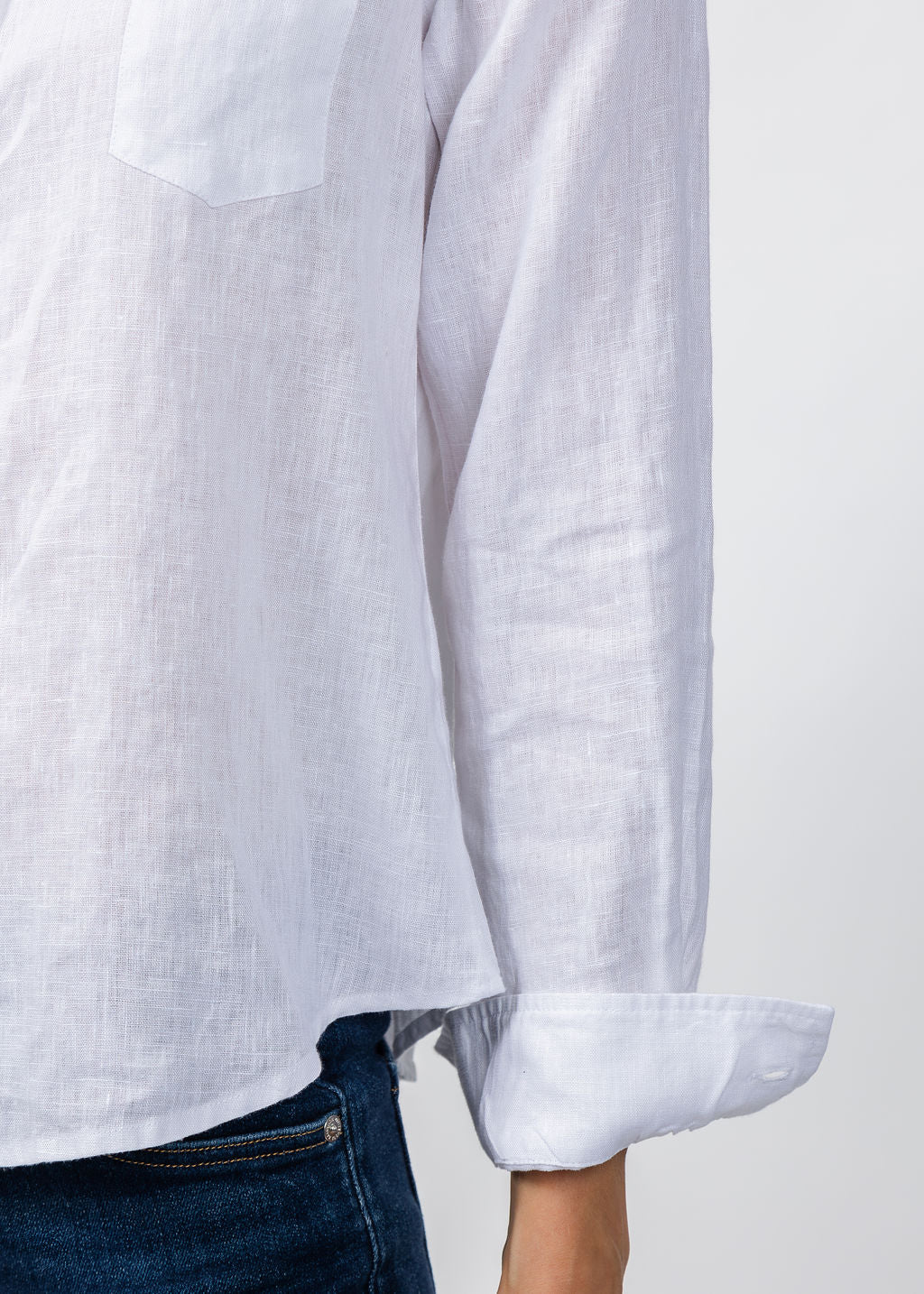 Jaime Pocket Linen Shirt - White