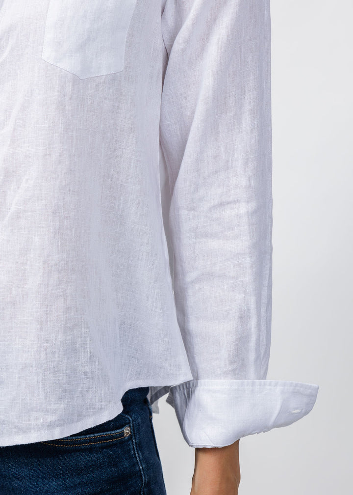 Jaime Pocket Linen Shirt - White