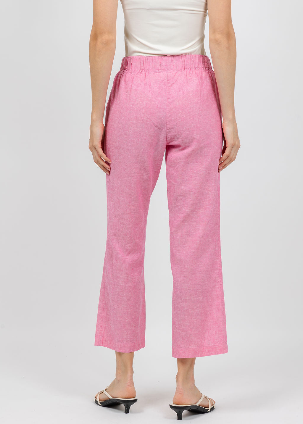 Pure Amici Lumila Linen Pants in Petal available at Barbara Katz