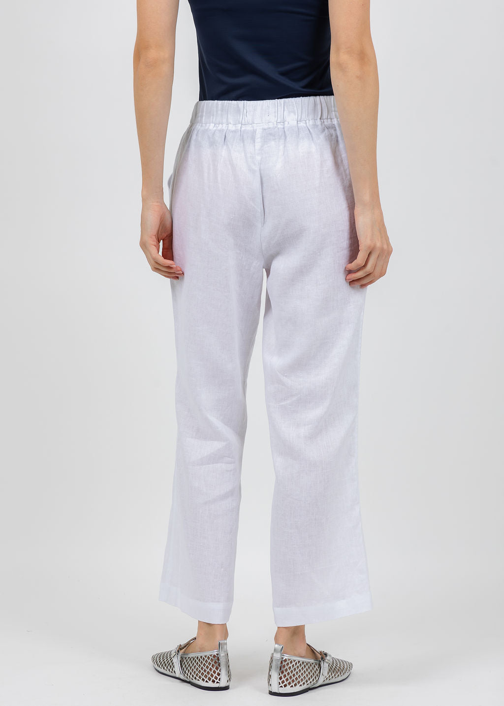Pure Amici Lumila Linen Pants - White
