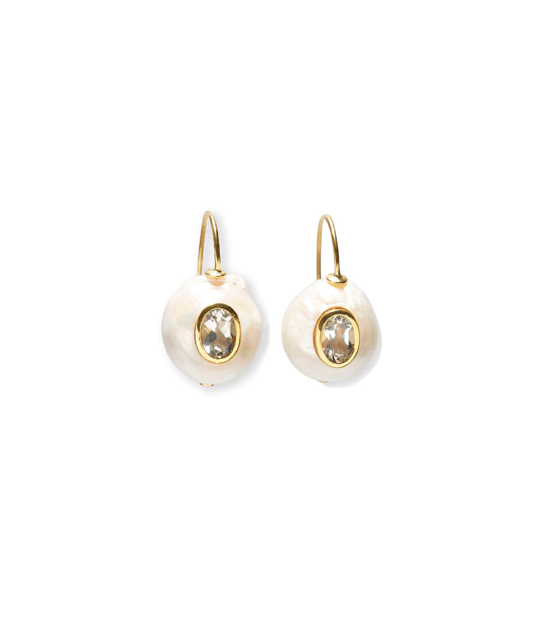Lizzie Fortunato Pearl Pablo Earrings in Green Amethyst available at Barbara Katz