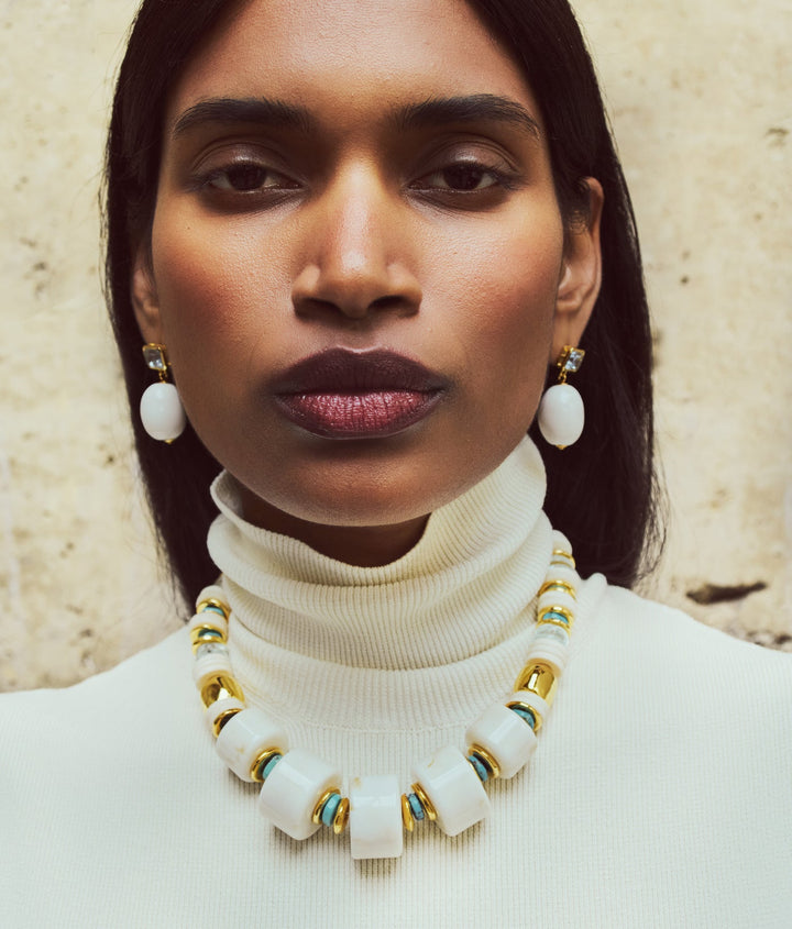 Lizzie Fortunato La Paz Earrings in Ivory available at Barbara Katz