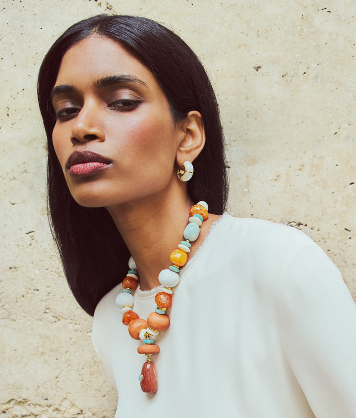 Lizzie Fortunato Andamento Necklace in Mandarina available at Barbara Katz