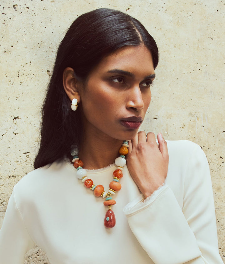 Lizzie Fortunato Andamento Necklace in Mandarina available at Barbara Katz