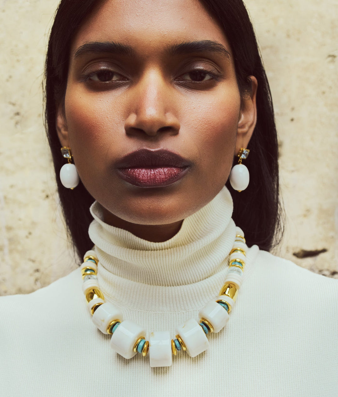 Lizzie Fortunato Granada Necklace in Blanco available at Barbara Katz