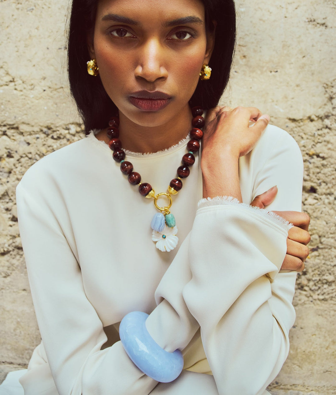 Lizzie Fortunato Desert Bloom Necklace in Multi available at Barbara Katz