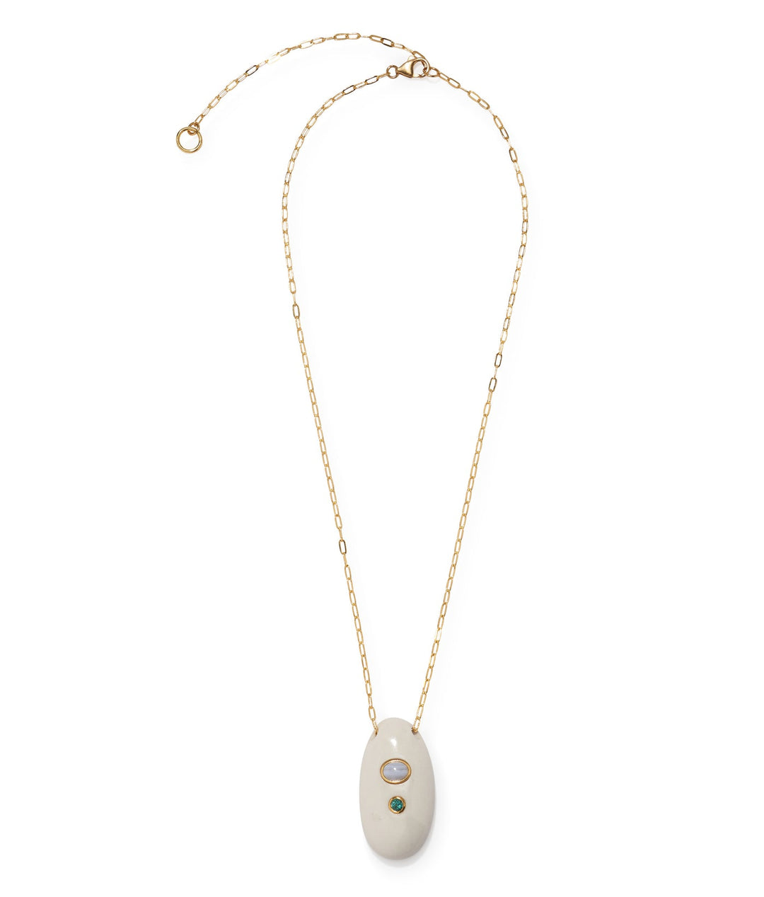 Lizzie Fortunato La Paz Pendant Necklace in White available at Barbara Katz