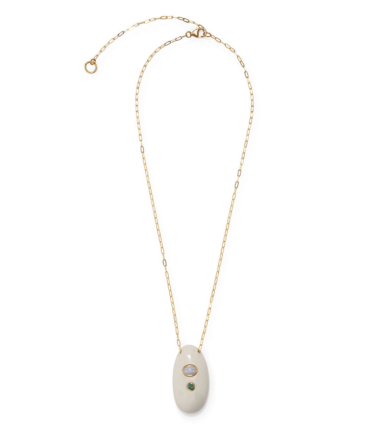 Lizzie Fortunato La Paz Pendant Necklace in White available at Barbara Katz