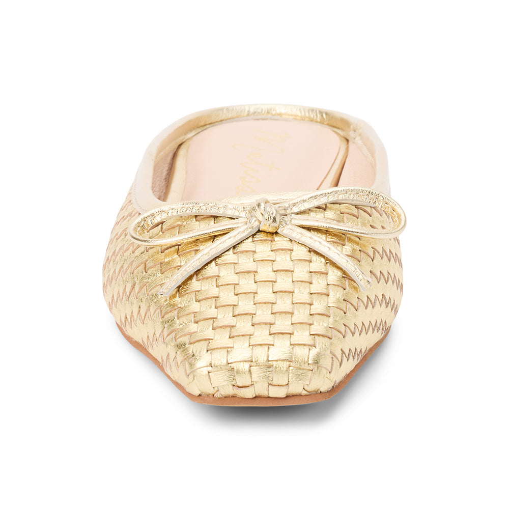 Coconuts by Matisse Remy Slip On Ballet Flats in Gold Weave available at Barbara Katz